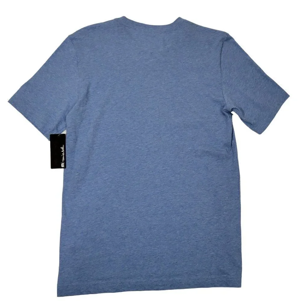 Travis Mathew T Shirt Men Size Small Blue Golf Cart Graphic Short Sleeve Tee NEW